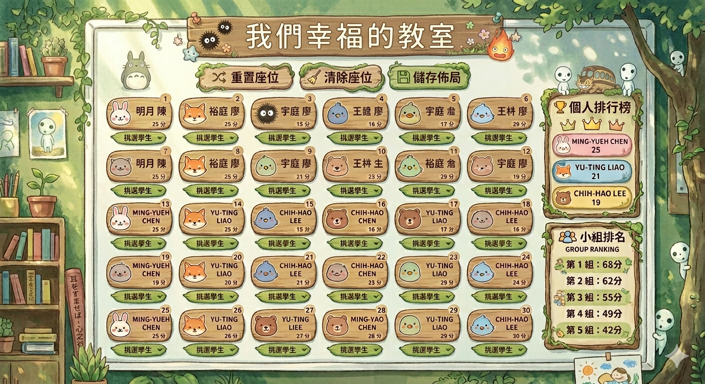 學生座位分配及給分表