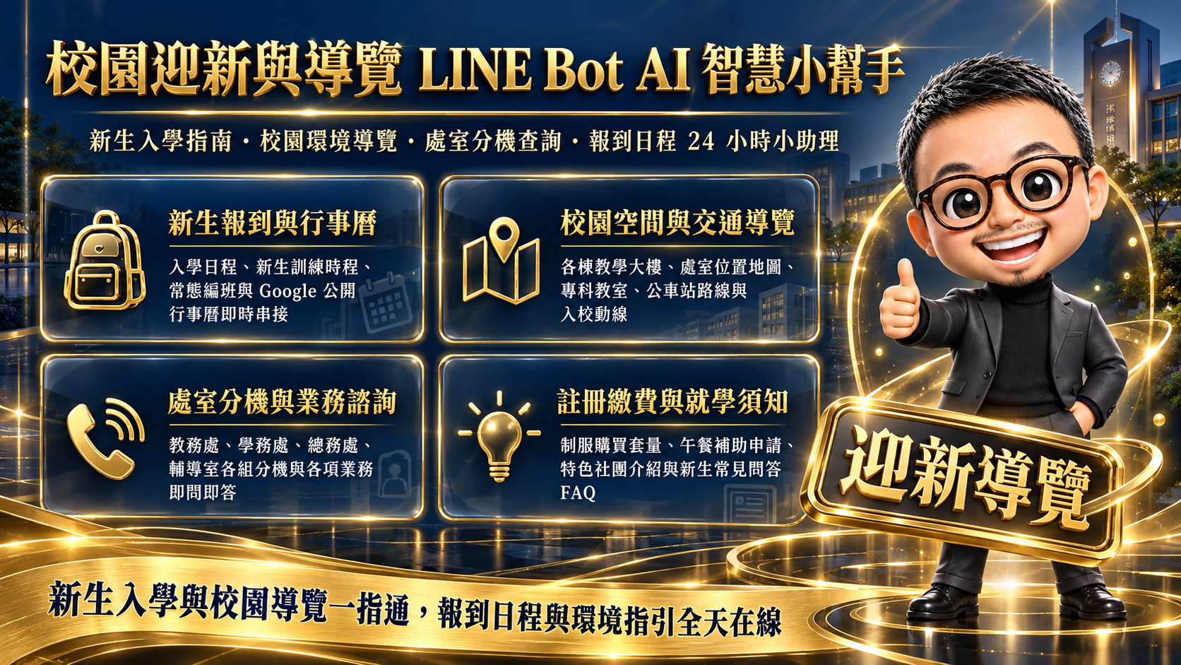 校園迎新與導覽LINEBOT小幫手